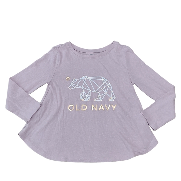 Old Navy Other - Old Navy Girls 5T Purple Constellation Polar Bear Long Sleeve Shirt Top
